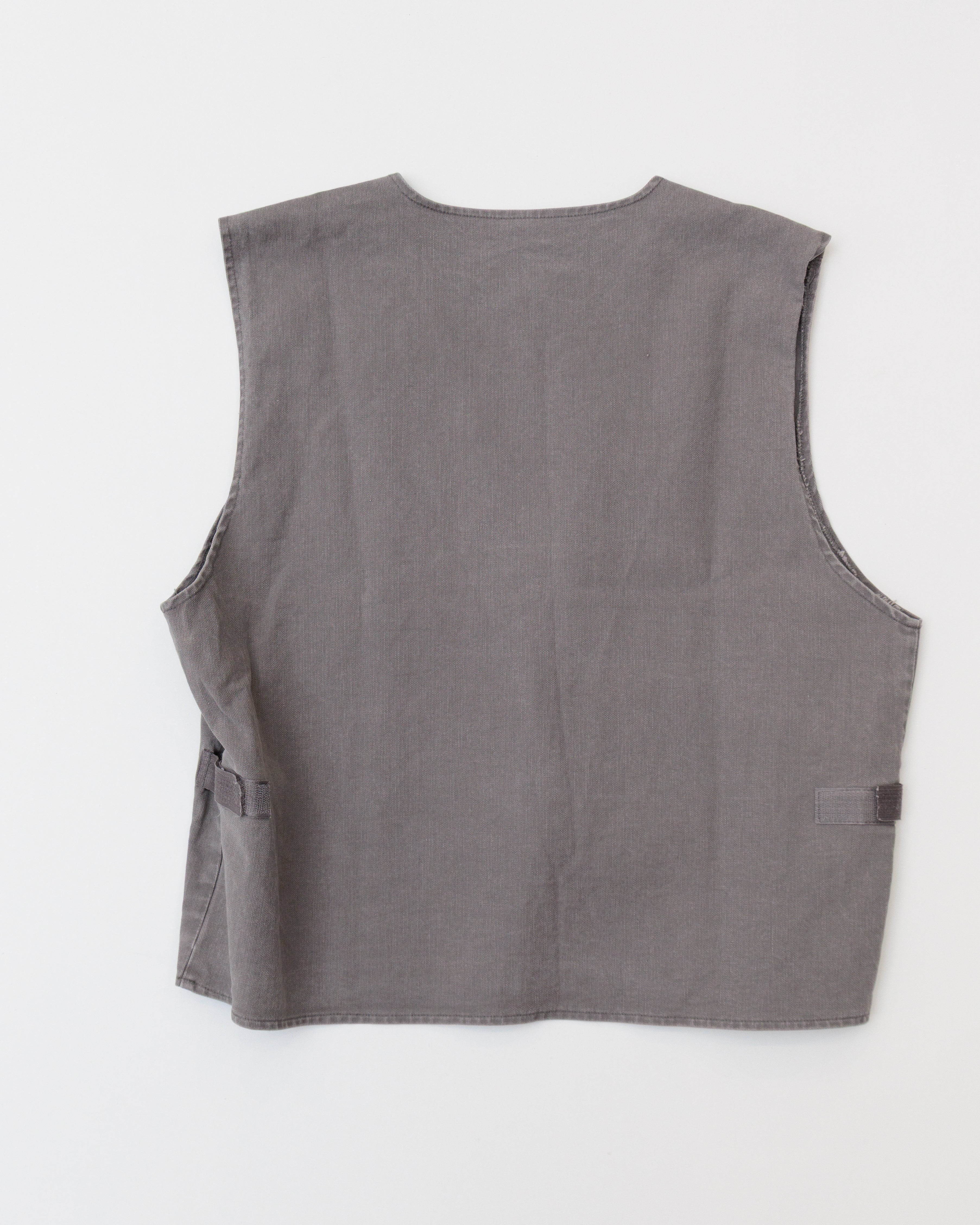 Gilet Grigio Doppio Strappo