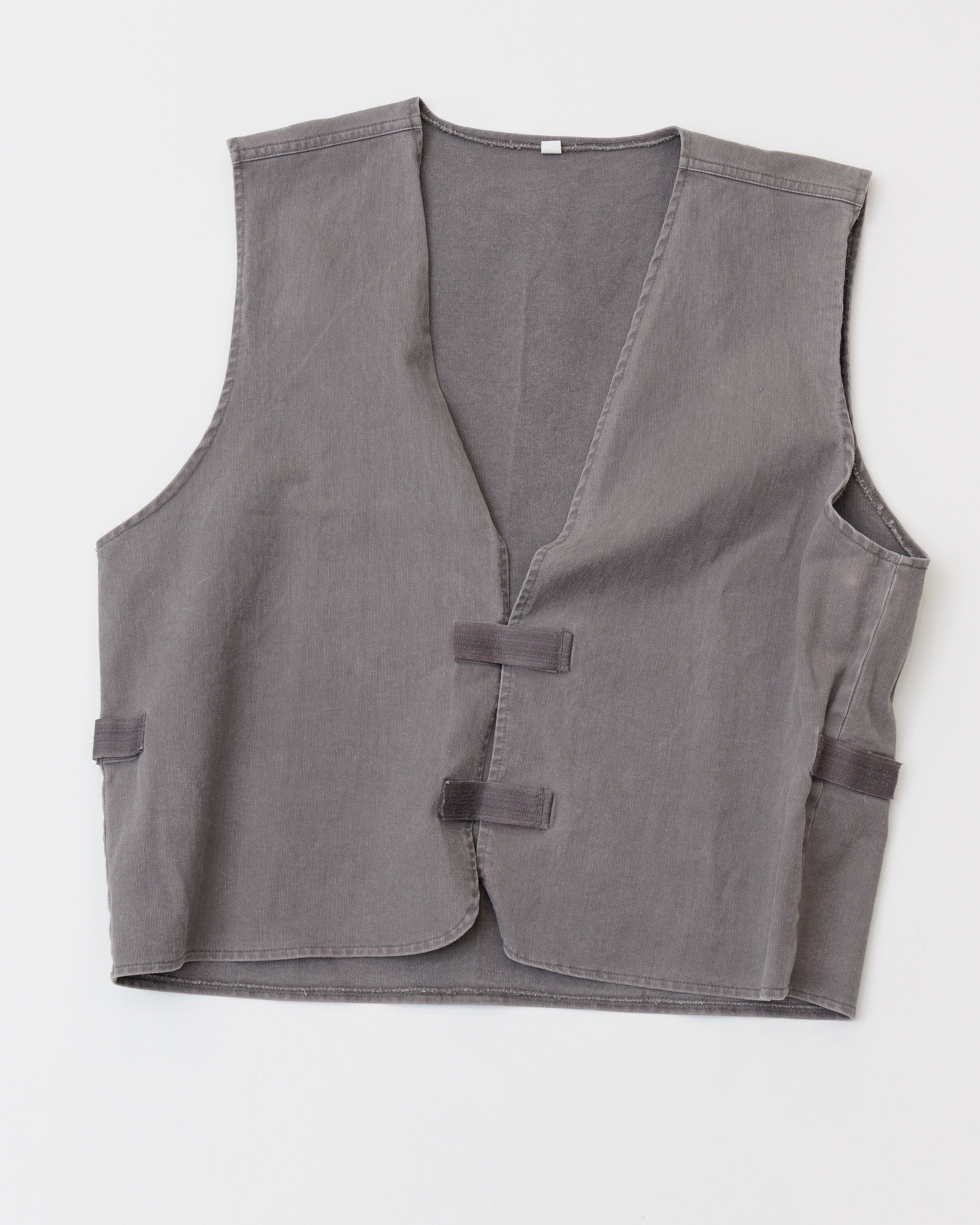 Gilet Grigio Doppio Strappo