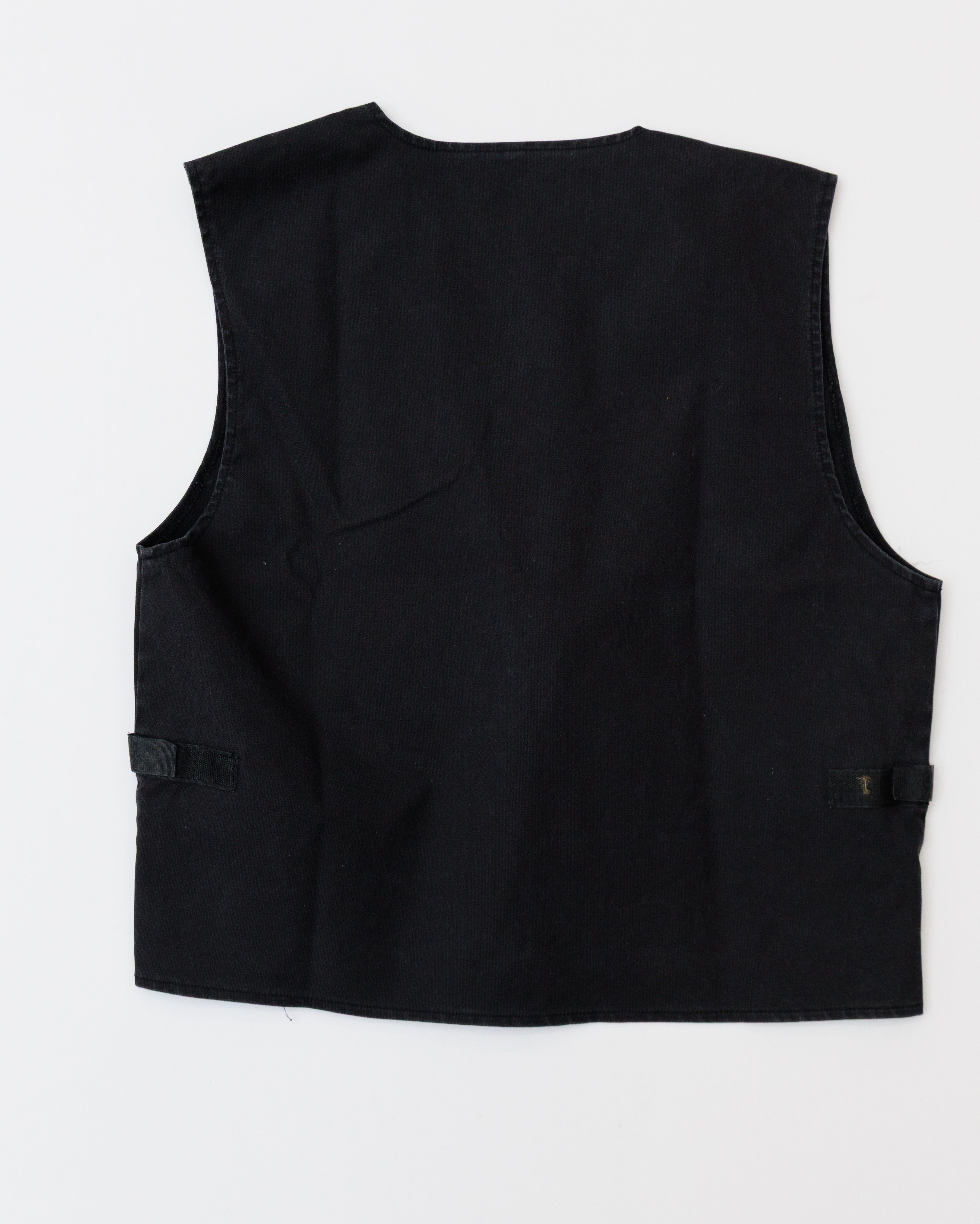 Gilet Nero Doppio Strappo
